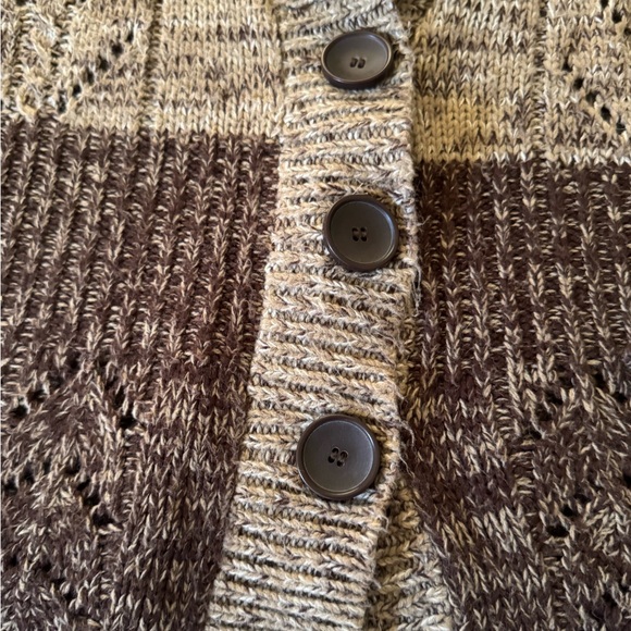 Cozy Brown and Cream Women's Sweater - Picture 4 of 5